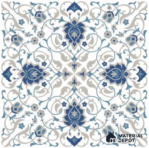 Moroccan Wall & Floor Tile TL 11766 | 2 ft x 2 ft Vitrified Carving Matte Tile - 9 mm | Suitable For Kitchen, Balcony, Dining Area