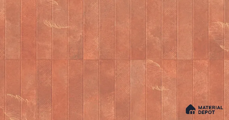 Faux Subway Wall Decor Tile TL 11822 B | 4 ft x 2 ft Vitrified Carving Matte Tile - 9 mm
