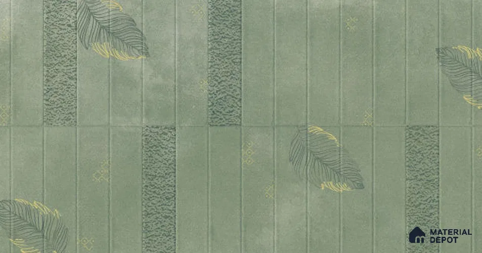 Faux Subway Wall Decor Tile TL 11822 C | 4 ft x 2 ft Vitrified Carving Matte Tile - 9 mm