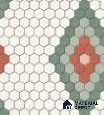 Faux Mosaic Wall & Floor Tile TL 11859 B | 4 ft x 2 ft Vitrified Glue Double Digital Tile - 9 mm
