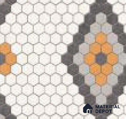 Faux Mosaic Wall & Floor Tile TL 11859 | 4 ft x 2 ft Vitrified Glue Double Digital Tile - 9 mm