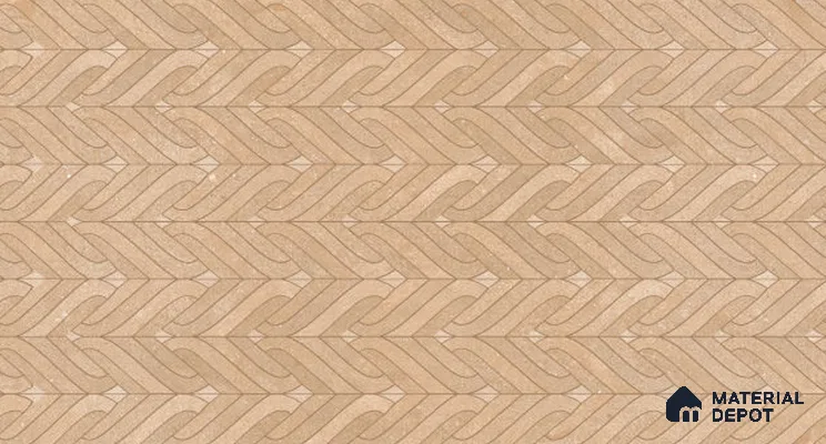 Patterned Wall Decor Tile TL 11828 B | 4 ft x 2 ft Vitrified Carving Matte Tile - 9 mm