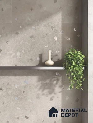 Terrazzo Wall & Floor Tile TL 11750 | 6 ft x 4 ft Vitrified Double Digital Matte Tile - 9 mm