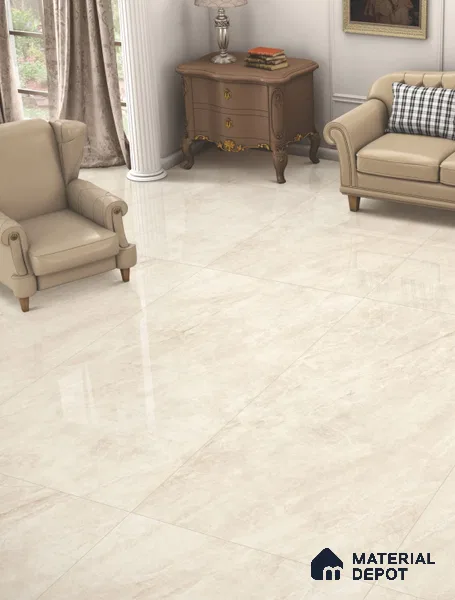 Marble Wall & Floor Tile TL 11763 | 8 ft x 4 ft Vitrified Glossy Tile - 9 mm