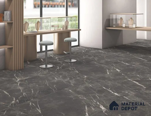 Marble Wall & Floor Tile TL 11760 | 8 ft x 4 ft Vitrified Double Digital Matte Tile - 9 mm