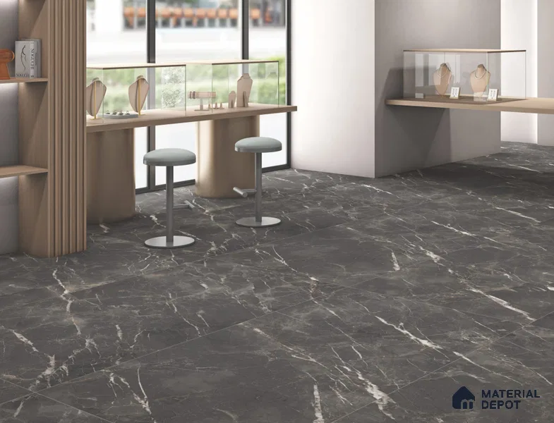 Marble Wall & Floor Tile TL 11760 | 8 ft x 4 ft Vitrified Double Digital Matte Tile - 9 mm