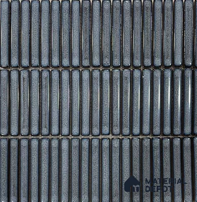 Mosaic Wall Tile TL 03495 Grey Strip 284x295 mm Glossy Finish Porcelain Mosaic Tile - 8 mm (Sample)