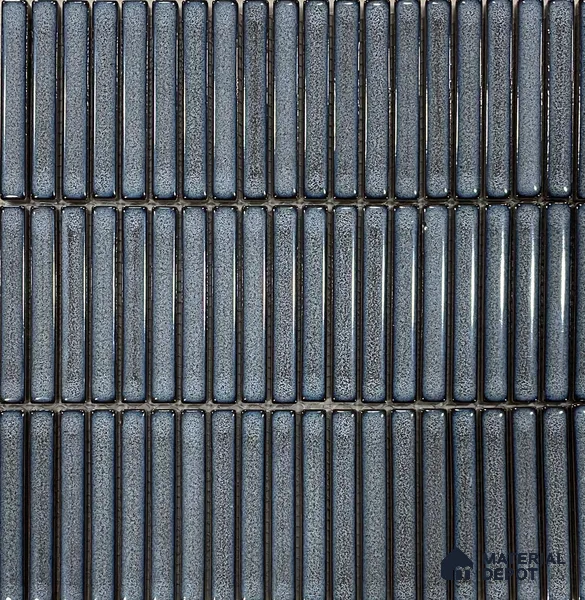 Mosaic Wall Tile TL 03495 Grey Strip 284x295 mm Glossy Finish Porcelain Mosaic Tile - 8 mm (Sample)