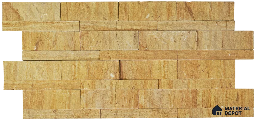 WL 00145 Wind Oak 600 x 150 mm Natural Stone Wall Cladding |  Stone is a Natural Product, Please Expect Variation in Shades