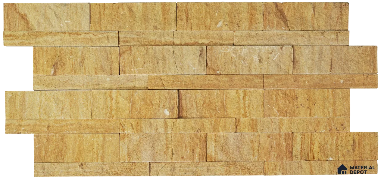 WL 00145 Wind Oak 600 x 150 mm Natural Stone Wall Cladding | Stone is a Natural Product, Please Expect Variation in Shades