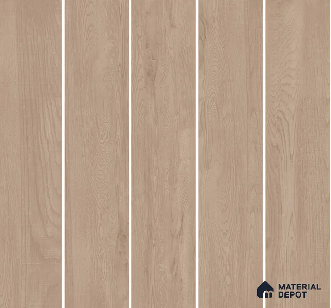 Wood Floor Tile TL 06114 Classic Grey 1200 x 200 mm Vitrified Matte Finish - 9 mm | 12 Random Design | Suitable For Living Room, Bedroom, Kitchen | 2-3 mm Spacer is Mandatory