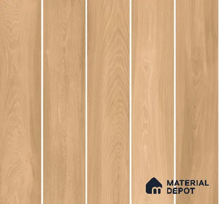 Wood Floor Tile TL 06115 Empire Natural 1200 x 200 mm Vitrified Matte Finish - 9 mm | 12 Random Design | Suitable For Living Room, Bedroom, Kitchen | 2-3 mm Spacer is Mandatory