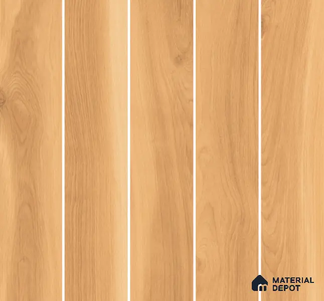 Wood Floor Tile TL 06117 Nordic Honey 1200 x 200 mm Vitrified Matte Finish - 9 mm | 12 Random Design | Suitable For Living Room, Bedroom, Kitchen | 2-3 mm Spacer is Mandatory