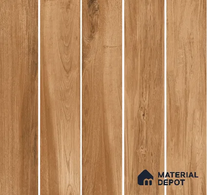 Wood Floor Tile TL 06107 6602 1200 x 200 mm Vitrified Matte Finish - 9 mm | 18 Random Design | Suitable For Living Room, Bedroom, Kitchen | 2-3 mm Spacer is Mandatory (Sample)