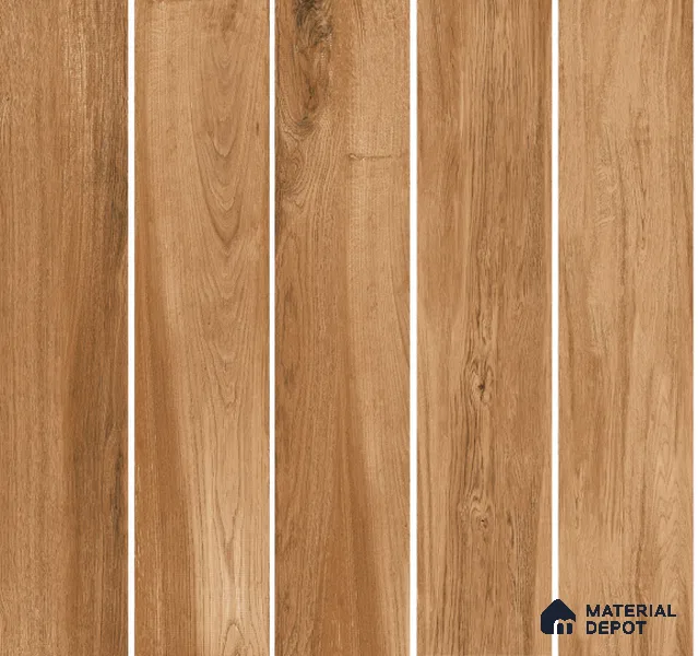 Wood Floor Tile TL 06107 6602 1200 x 200 mm Vitrified Matte Finish - 9 mm | 18 Random Design | Suitable For Living Room, Bedroom, Kitchen | 2-3 mm Spacer is Mandatory (Sample)