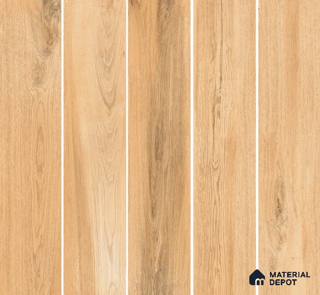 Wood Floor Tile TL 06108 6604 1200 x 200 mm Vitrified Matte Finish - 9 mm | 18 Random Design | Suitable For Living Room, Bedroom, Kitchen | 2-3 mm Spacer is Mandatory (Sample)