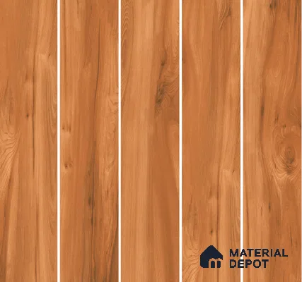 Wood Floor Tile TL 06103 5402 1200 x 200 mm Vitrified Matte Finish - 9 mm | 6 Random Design | Suitable For Living Room, Bedroom, Kitchen | 2-3 mm Spacer is Mandatory (Sample)