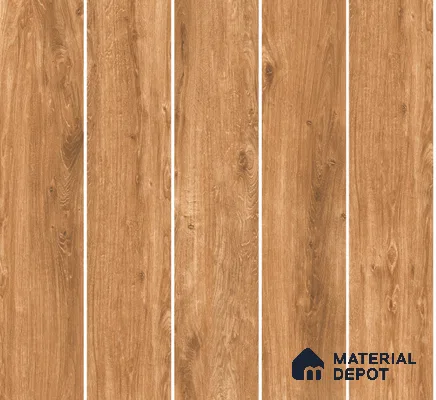 Wood Floor Tile TL 06104 5601 1200 x 200 mm Vitrified Matte Finish - 9 mm | 6 Random Design | Suitable For Living Room, Bedroom, Kitchen | 2-3 mm Spacer is Mandatory