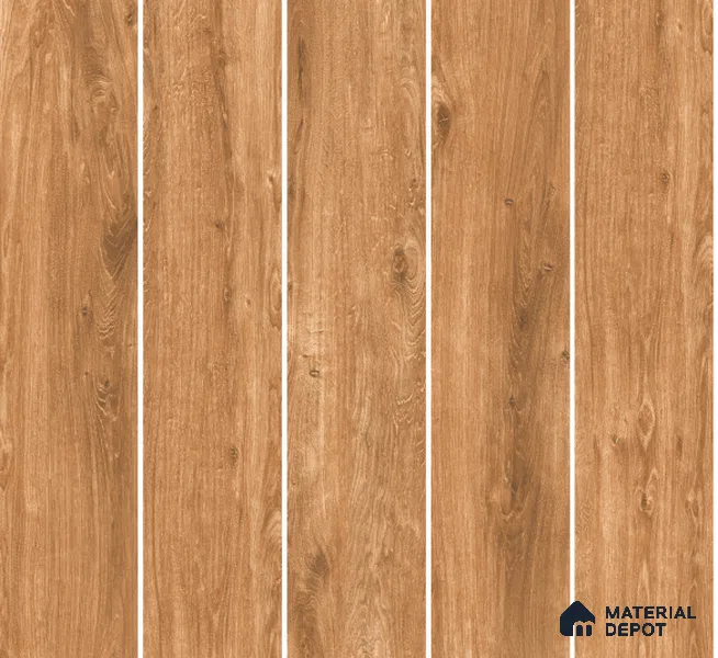 Wood Floor Tile TL 06104 5601 1200 x 200 mm Vitrified Matte Finish - 9 mm | 6 Random Design | Suitable For Living Room, Bedroom, Kitchen | 2-3 mm Spacer is Mandatory