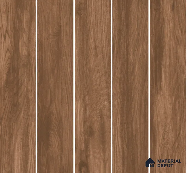 Wood Floor Tile TL 06105 5701 1200 x 200 mm Vitrified Matte Finish - 9 mm | 6 Random Design | Suitable For Living Room, Bedroom, Kitchen | 2-3 mm Spacer is Mandatory (Sample)