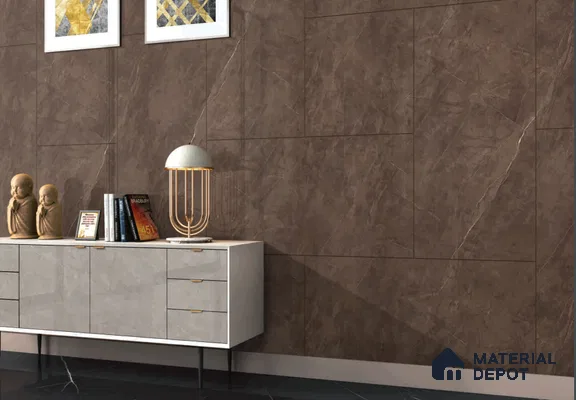 453 HG Oases Brown 8 ft x 4 ft High Gloss Finish Laminate - 1 mm | Suitable for TV Unit, Wardrobe, Kitchen Cabinets