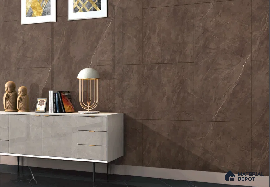 453 HG Oases Brown 8 ft x 4 ft High Gloss Finish Laminate - 1 mm | Suitable for TV Unit, Wardrobe, Kitchen Cabinets