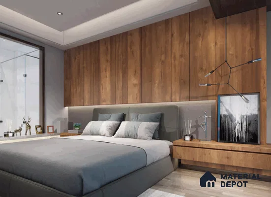 Wooden Look 520 ZO Smoke Walnut 8 ft x 4 ft Zero Oak Finish Laminate - 1 mm | Suitable for TV Unit, Wardrobe, Kitchen Cabinets