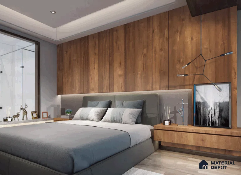 Wooden Look 520 ZO Smoke Walnut 8 ft x 4 ft Zero Oak Finish Laminate - 1 mm | Suitable for TV Unit, Wardrobe, Kitchen Cabinets