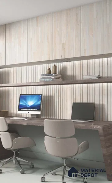 Wooden Look LM 02490 White Wood 8 ft x 4 ft Delightful Finish Decorative Laminate - 1 mm | Suitable for TV Unit, Wardrobe, Kitchen Cabinets