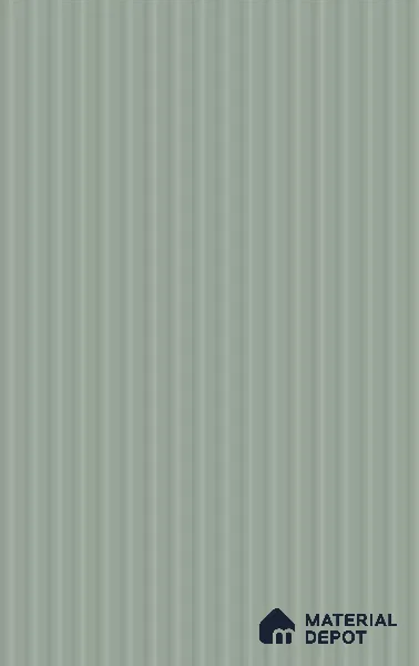 Sage Green Fluted Solid Color LM 02419 Sage Green 8 ft x 4 ft Texture Finish Decorative Laminate - 1 mm | Suitable for TV Unit,Wardrobe, Kitchen Cabinets