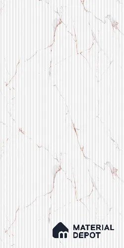 Marble Fluted LM 02427 Dusty Miller 8 ft x 4 ft Texture Finish Decorative Laminate - 1 mm | Suitable for TV Unit,Wardrobe, Kitchen Cabinets