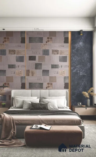 LM 02436 Rustic Azure 8 ft x 4 ft Texture Finish Decorative Laminate - 1 mm | Suitable for TV Unit, Wardrobe, Kitchen Cabinets