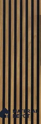 Brown Wooden Louver PN 00473 9.5 ft x 3.8 inch Charcoal Panel - 6 mm | Suitable for Feature Wall, TV Unit & Living Room | Width is Subjected to 5% Variation