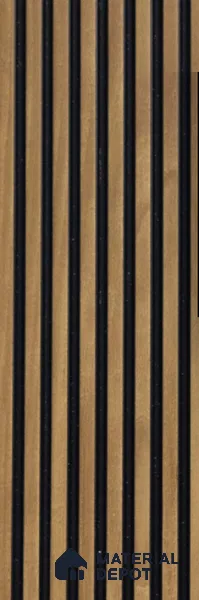 Brown Wooden Louver PN 00473 9.5 ft x 3.8 inch Charcoal Panel - 6 mm | Suitable for Feature Wall, TV Unit & Living Room | Width is Subjected to 5% Variation