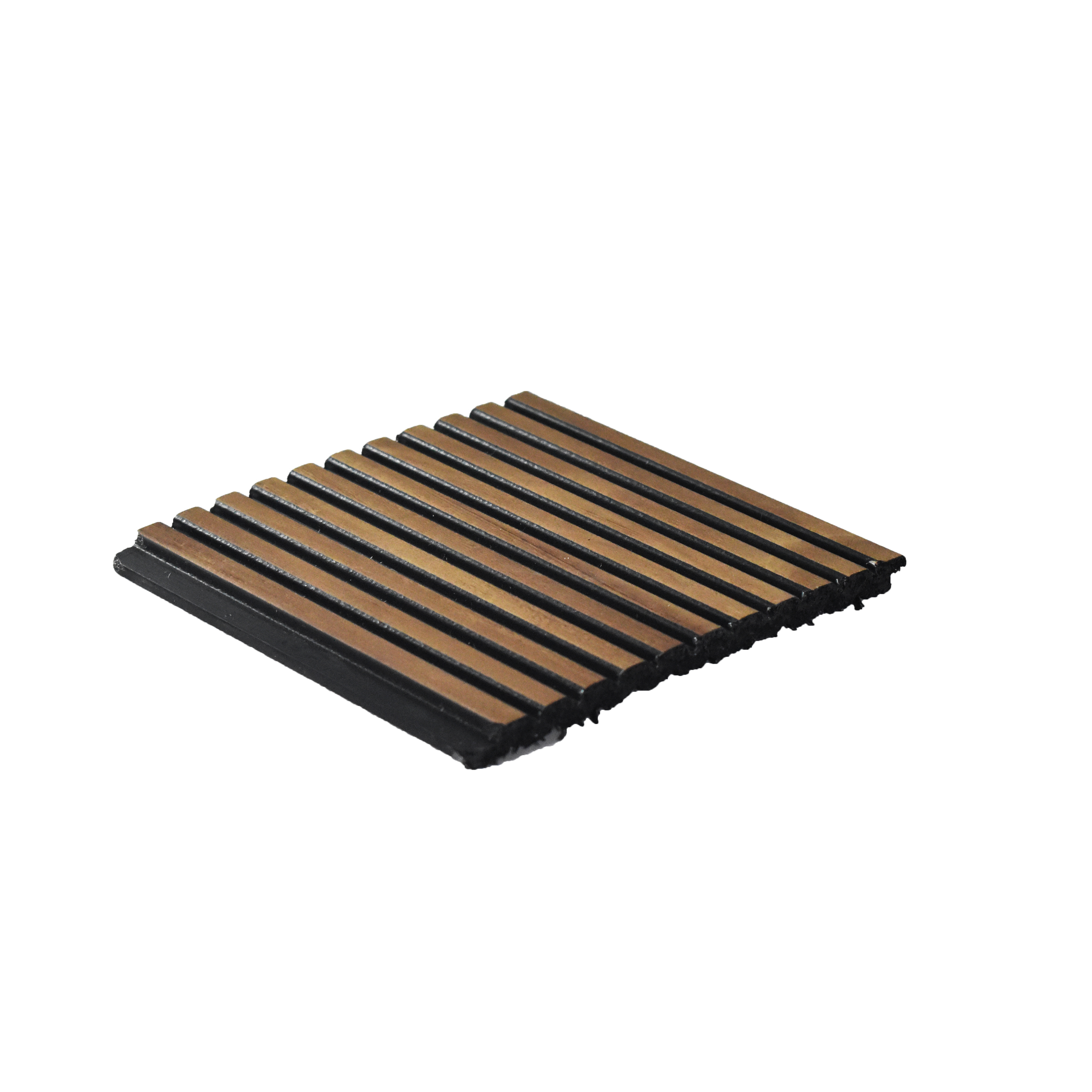 Brown Wooden Louver PN 00473 9.5 ft x 3.8 inch Charcoal Panel - 6 mm | Suitable for Feature Wall, TV Unit & Living Room | Width is Subjected to 5% Variation