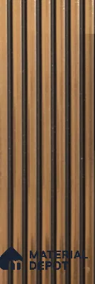 Brown Metallic Louver PN 00479 9.5 ft x 3.8 inch Charcoal Panel - 6 mm | Suitable for Feature Wall, TV Unit & Living Room | Width is Subjected to 5% Variation