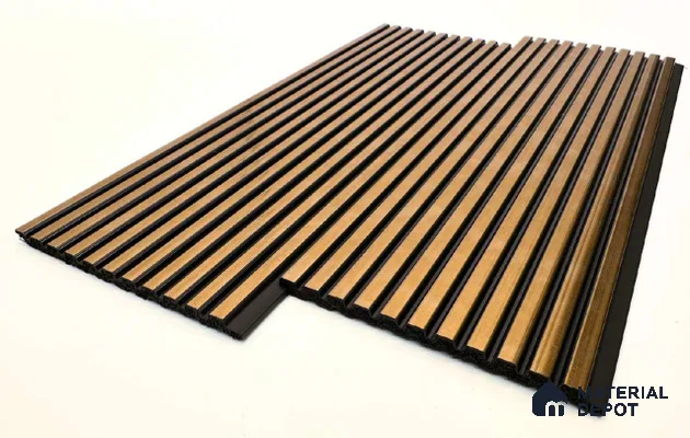 Brown Metallic Louver PN 00479 9.5 ft x 3.8 inch Charcoal Panel - 6 mm | Suitable for Feature Wall, TV Unit & Living Room | Width is Subjected to 5% Variation