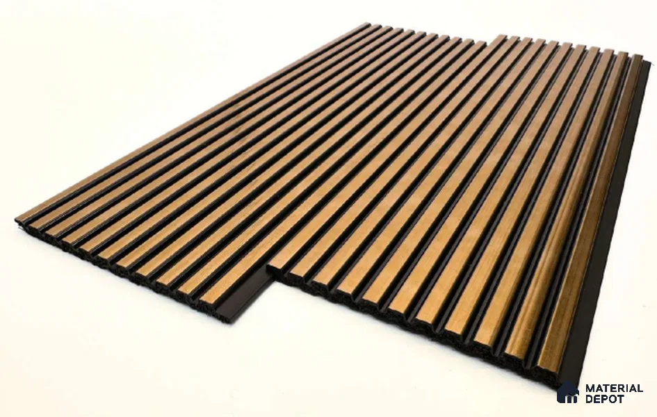 Brown Metallic Louver PN 00479 9.5 ft x 3.8 inch Charcoal Panel - 6 mm | Suitable for Feature Wall, TV Unit & Living Room | Width is Subjected to 5% Variation