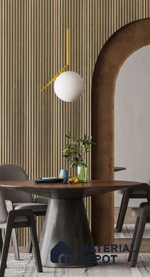 Brown Metallic Louver PN 00479 9.5 ft x 3.8 inch Charcoal Panel - 6 mm | Suitable for Feature Wall, TV Unit & Living Room | Width is Subjected to 5% Variation