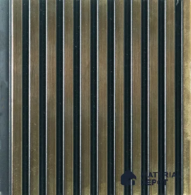 Brown Metallic Louver PN 00479 9.5 ft x 3.8 inch Charcoal Panel - 6 mm | Suitable for Feature Wall, TV Unit & Living Room | Width is Subjected to 5% Variation