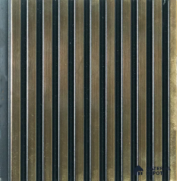 Brown Metallic Louver PN 00479 9.5 ft x 3.8 inch Charcoal Panel - 6 mm | Suitable for Feature Wall, TV Unit & Living Room | Width is Subjected to 5% Variation