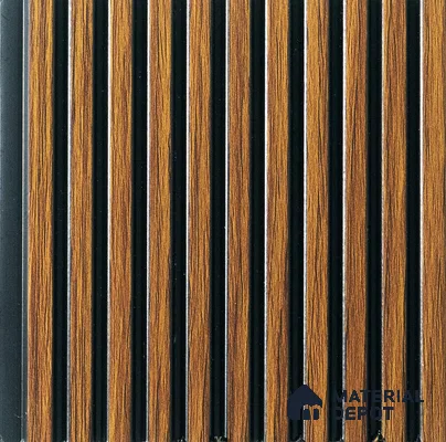 Brown Wooden Louver PN 00482 9.5 ft x 3.8 inch Charcoal Panel - 6 mm | Suitable for Feature Wall, TV Unit & Living Room | Width is Subjected to 5% Variation