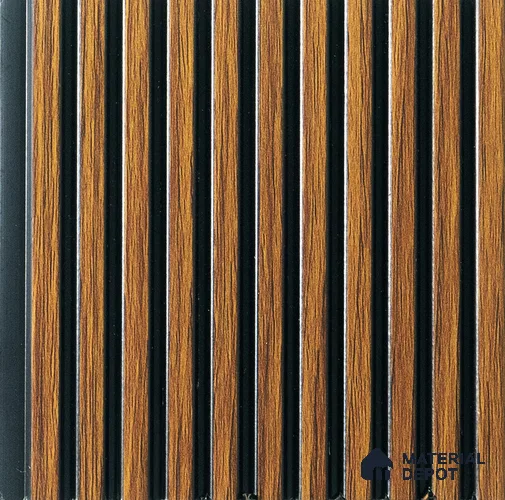 Brown Wooden Louver PN 00482 9.5 ft x 3.8 inch Charcoal Panel - 6 mm | Suitable for Feature Wall, TV Unit & Living Room | Width is Subjected to 5% Variation