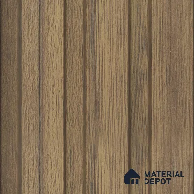 Brown Wooden Louver PN 00647 8 ft x 4.8 inch Charcoal Panel - 11 mm | Suitable for Feature Wall, TV Unit & Living Room | Width is Subjected to 5% Variation