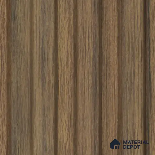 Brown Wooden Louver PN 00648 8 ft x 4.8 inch Charcoal Panel - 11 mm | Suitable for Feature Wall, TV Unit & Living Room | Width is Subjected to 5% Variation