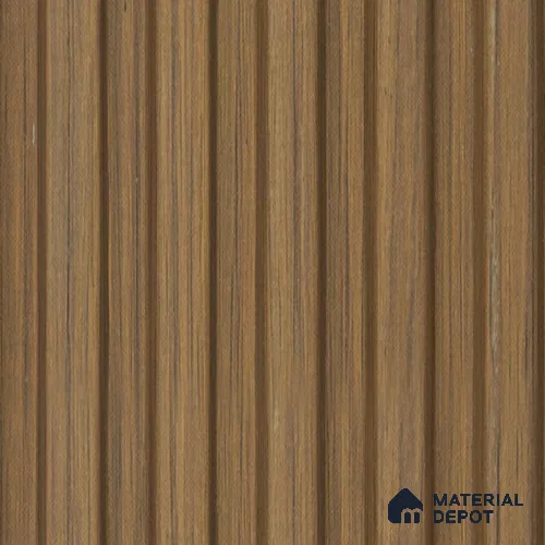 Brown Wooden Louver PN 00650 8 ft x 4.8 inch Charcoal Panel - 11 mm | Suitable for Feature Wall, TV Unit & Living Room | Width is Subjected to 5% Variation