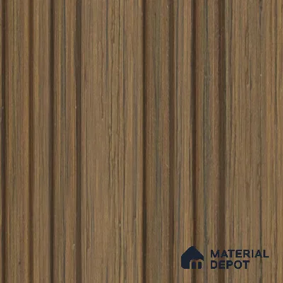 Brown Wooden Louver PN 00652 8 ft x 4.8 inch Charcoal Panel - 11 mm | Suitable for Feature Wall, TV Unit & Living Room | Width is Subjected to 5% Variation