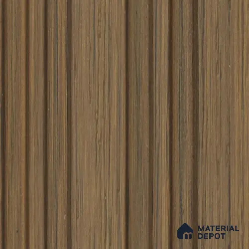 Brown Wooden Louver PN 00652 8 ft x 4.8 inch Charcoal Panel - 11 mm | Suitable for Feature Wall, TV Unit & Living Room | Width is Subjected to 5% Variation