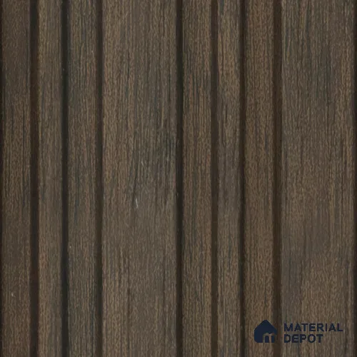 Brown Wooden Louver PN 00653 8 ft x 4.8 inch Charcoal Panel - 11 mm | Suitable for Feature Wall, TV Unit & Living Room | Width is Subjected to 5% Variation