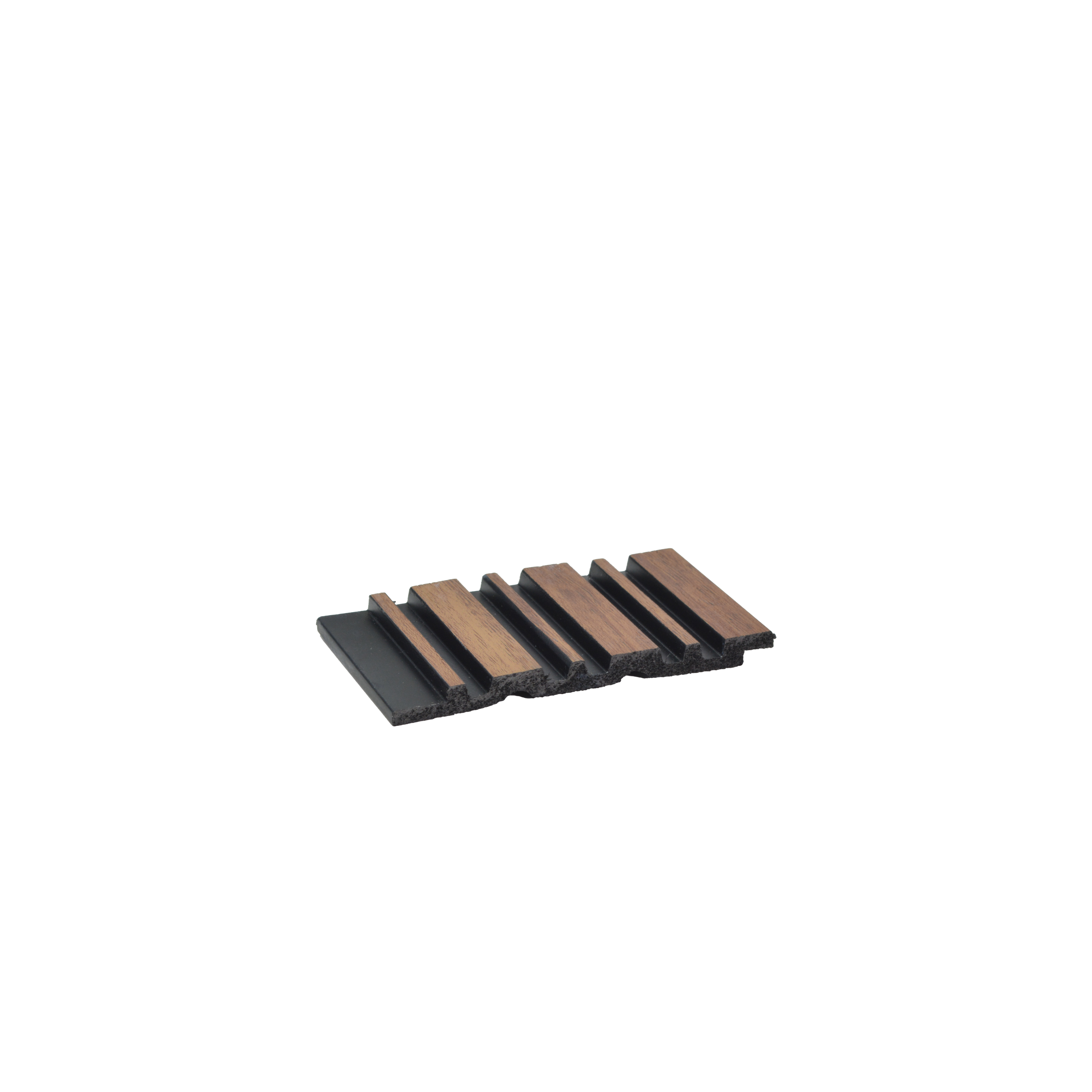 Brown Wooden Louver PN 00654 8 ft x 4.8 inch Charcoal Panel - 11 mm | Suitable for Feature Wall, TV Unit & Living Room | Width is Subjected to 5% Variation